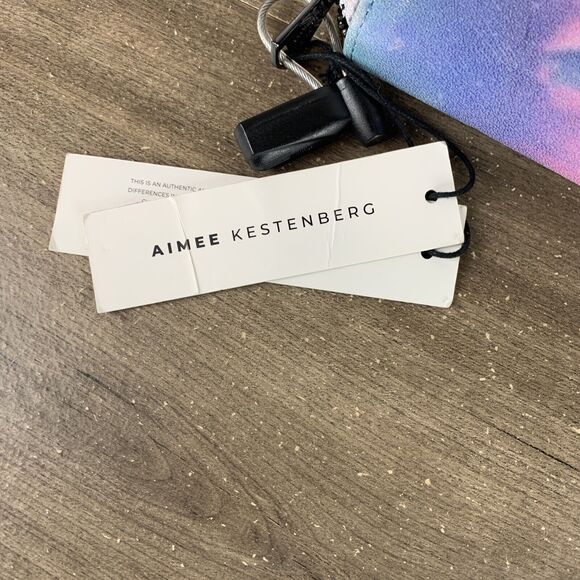 Aimee Kestenberg Leather Zip It Up Continental Wallet Tie Dye Colorful Pocket - Picture 8 of 16